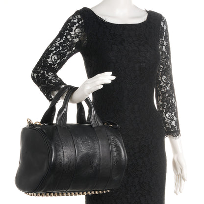 Alexander Wang Pebbled Lambskin Rocco with Pale Gold Hardware Soft Black 2 of 7