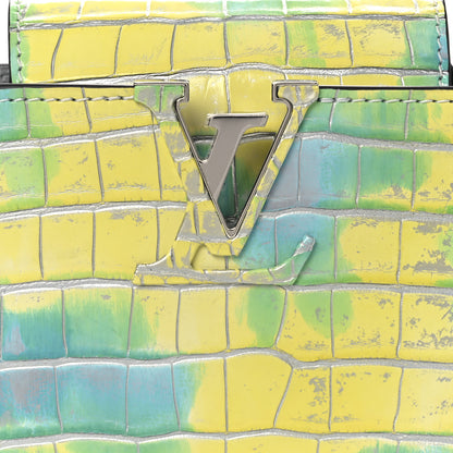 Louis Vuitton Crocodile Mini Capucines  Yellow Blue 8 of 11