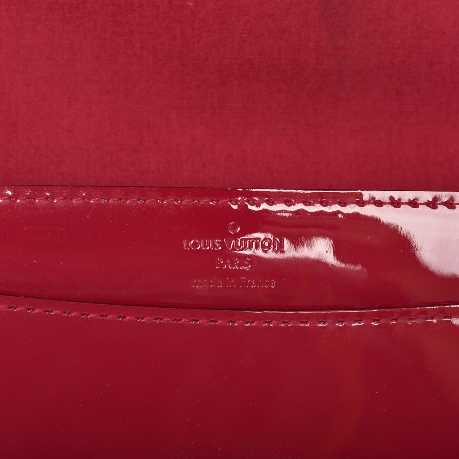 Louis Vuitton Patent Louise Clutch Rose Indien 6 of 7