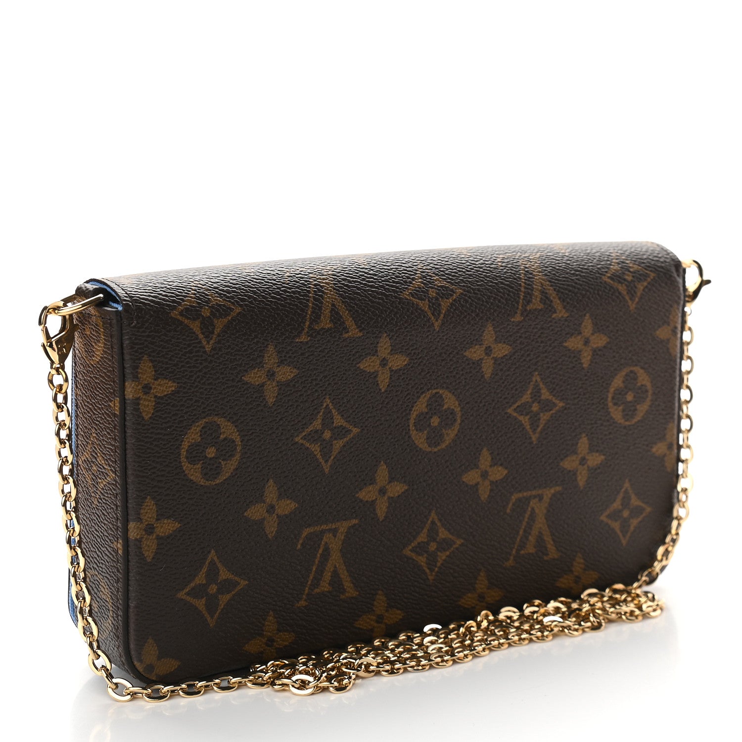 Louis Vuitton Monogram 2021 Christmas Animation China Wall Pochette Felicie Chain Wallet Myosotis Blue 3 of 8