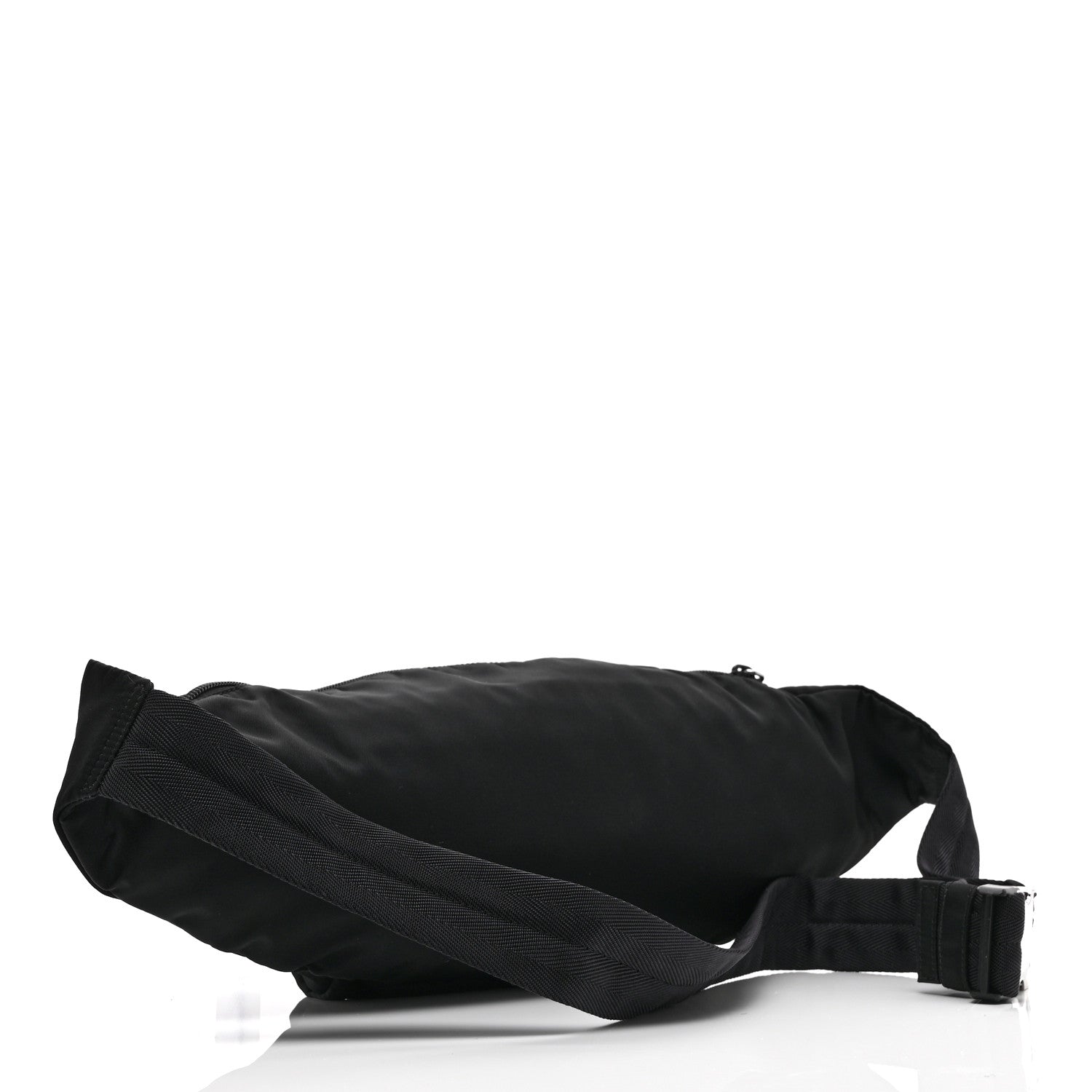 Prada Tessuto Nylon Double Pocket Belt Bag Black 3 of 9