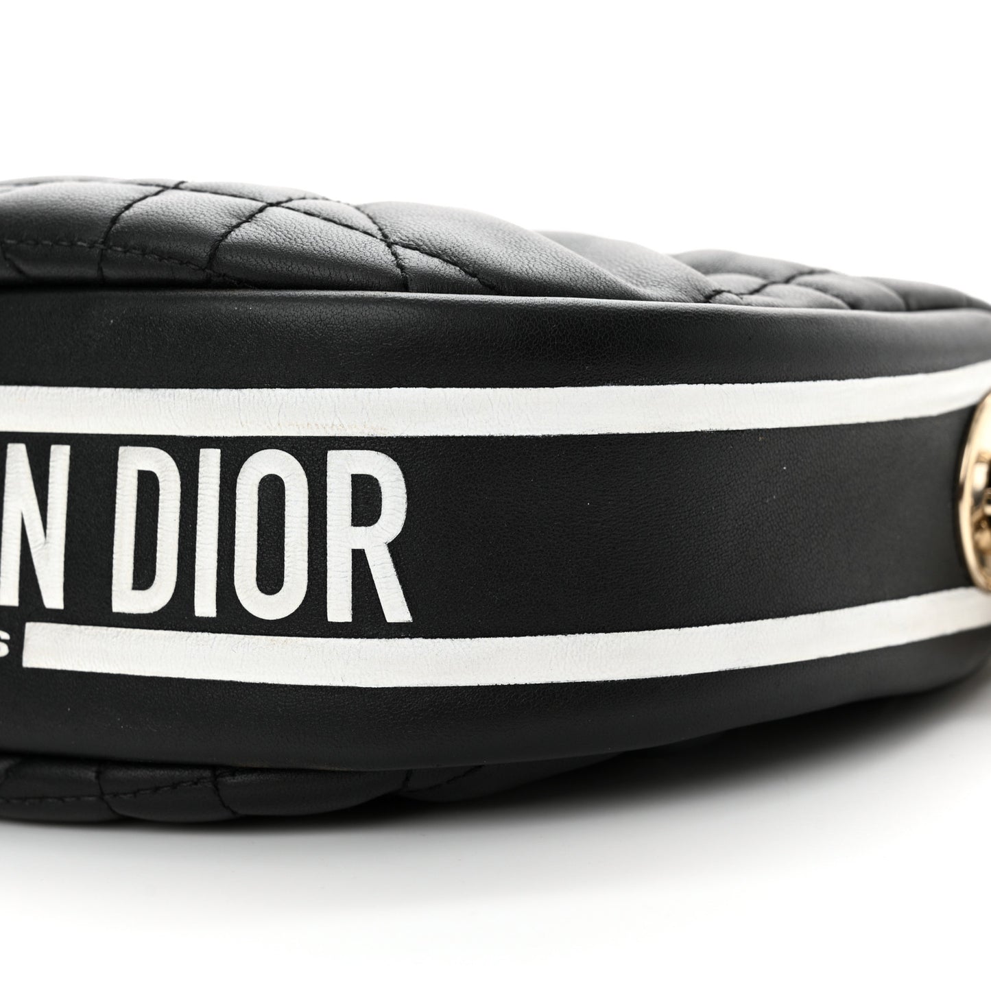 Lambskin Cannage Small Dior Vibe Hobo Bag Black