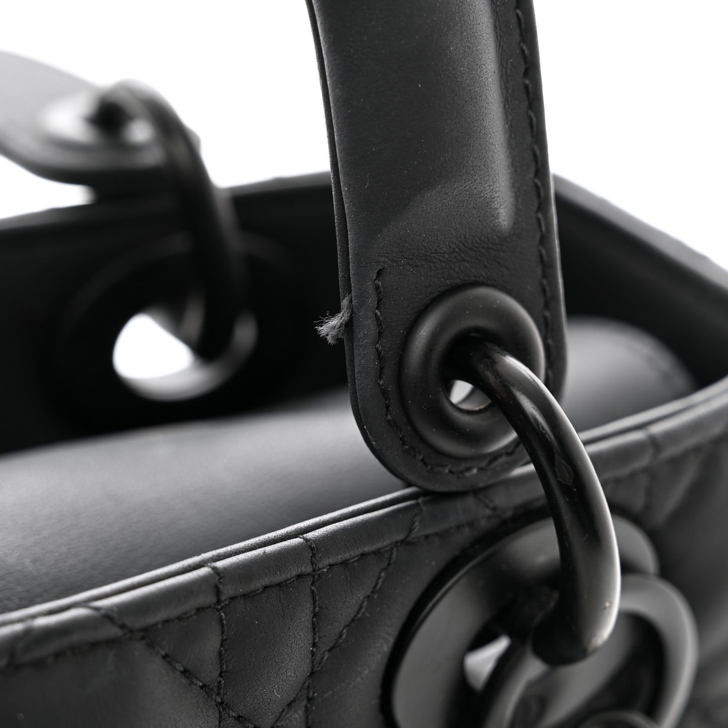 Ultra Matte Calfskin Cannage Small My ABCDior Lady Dior Black