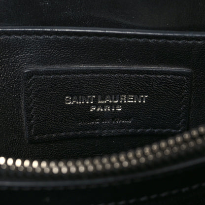 Saint Laurent Calfskin Y Quilted Monogram Small Loulou Chain Satchel Black 6 of 10
