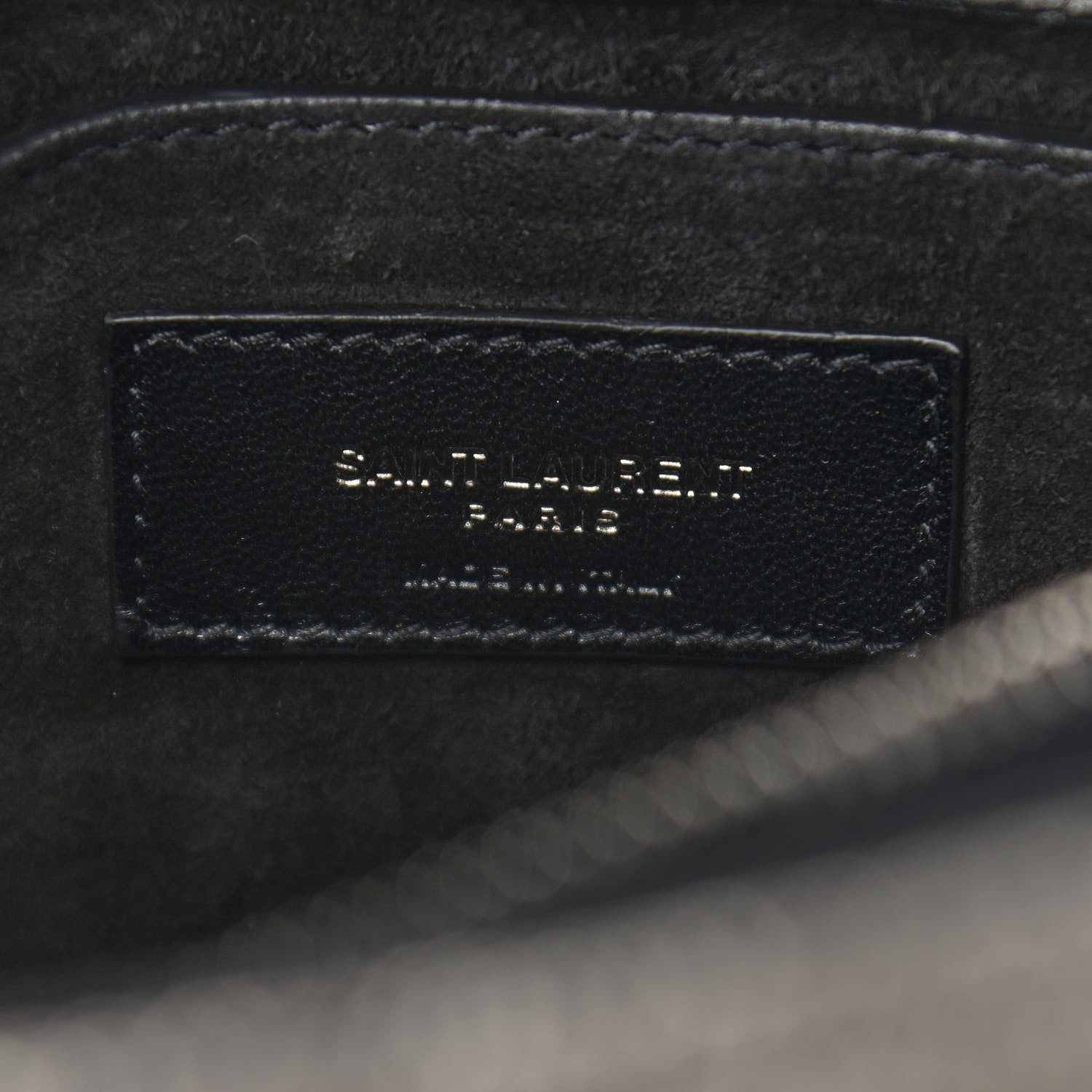 Saint Laurent Metallic Grain De Poudre Monogram Small Loulou Chain Satchel Gun Metal 5 of 10