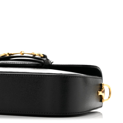 Gucci Azalea Calfskin Web Mini Horsebit 1955 Shoulder Bag Black 10 of 11