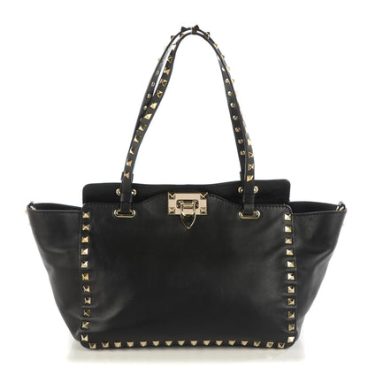 Valentino Garavani Vitello Small Rockstud Tote Black 1 of 6