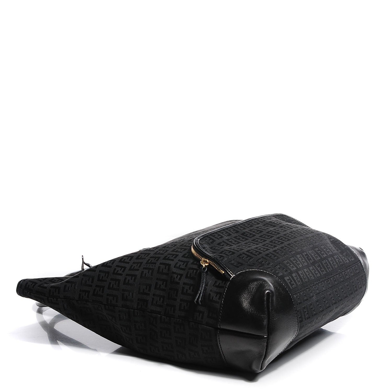 Fendi Zucchino Cuoio Chef Shopping Tote Black 4 of 9