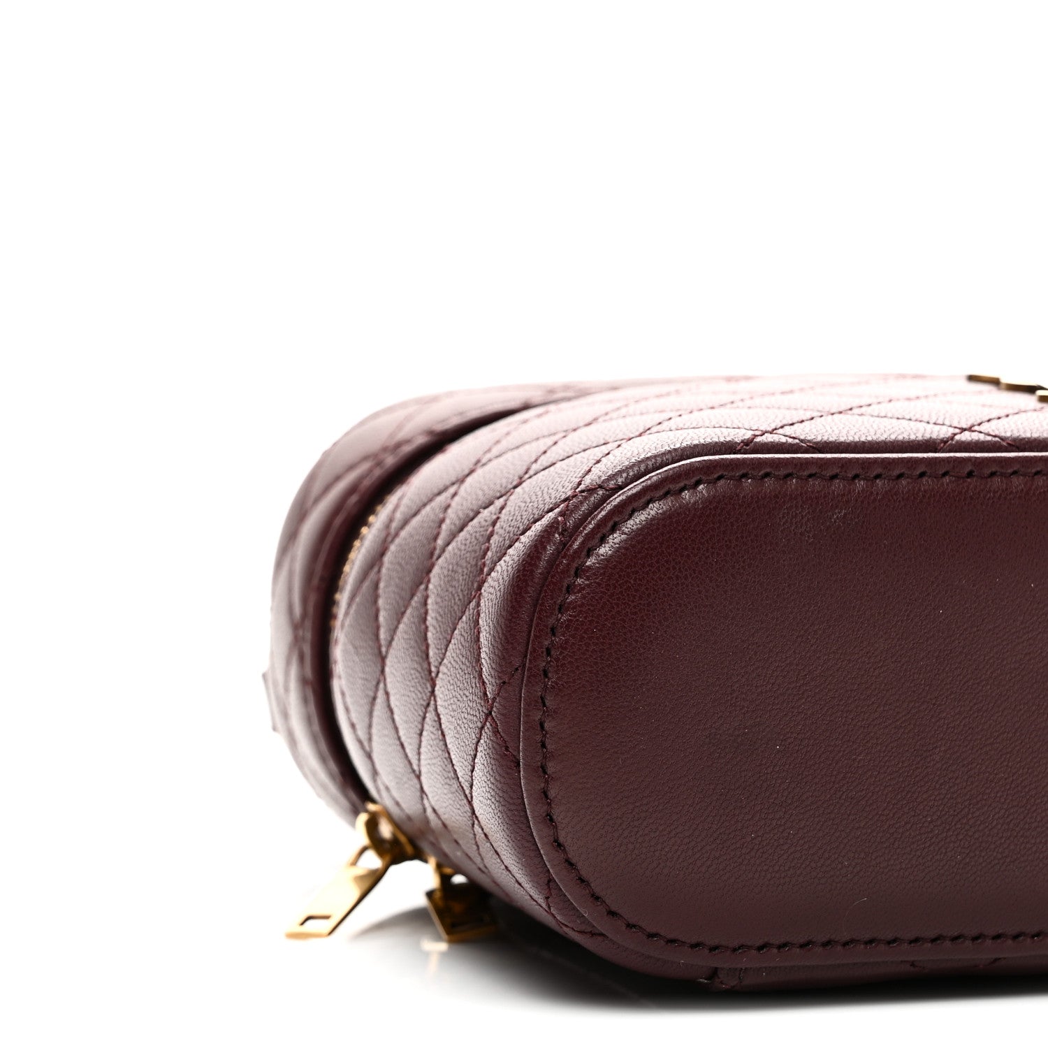 Saint Laurent Lambskin Quilted Mini Gaby Vanity Case Rouge Cabernet 8 of 10