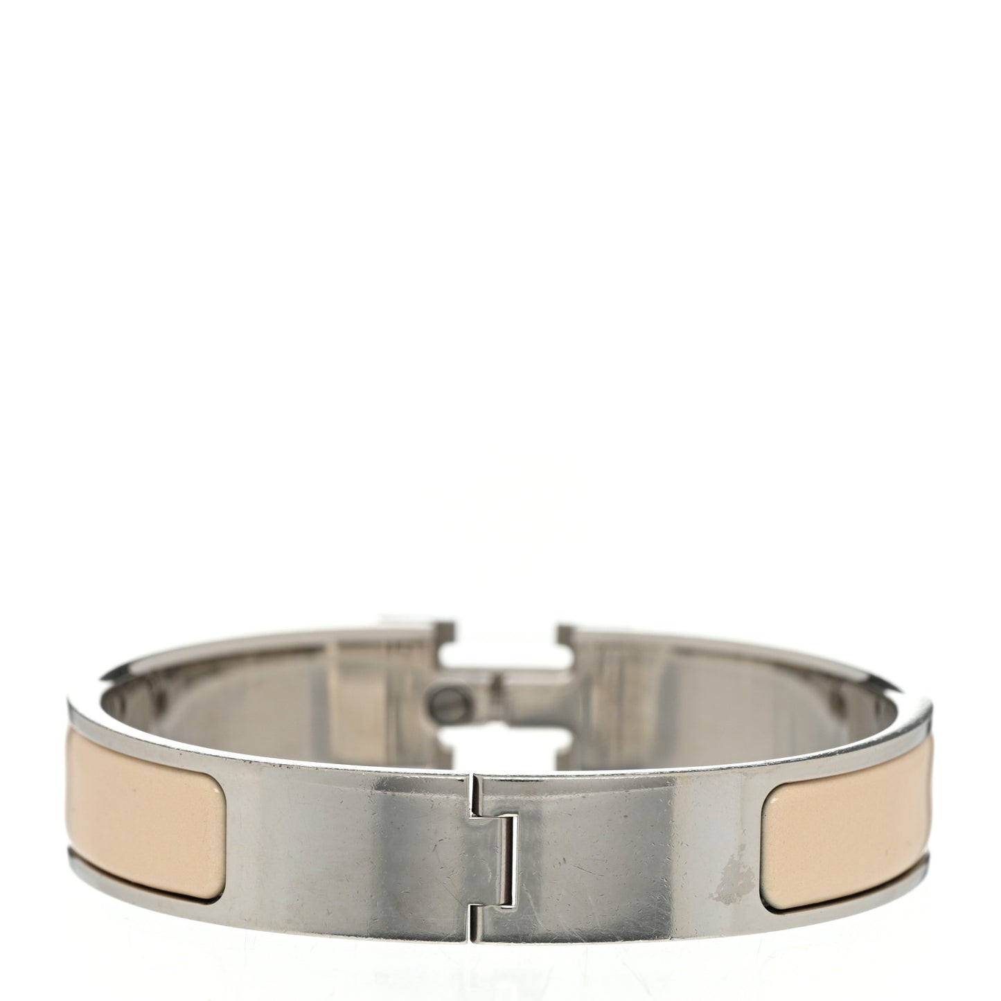 Enamel Narrow Clic Clac H Bracelet PM Beige Nacre