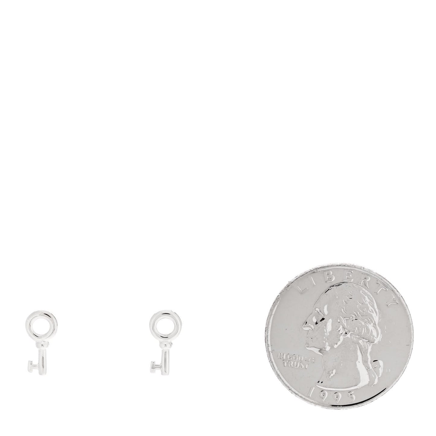 Sterling Silver Key Earrings