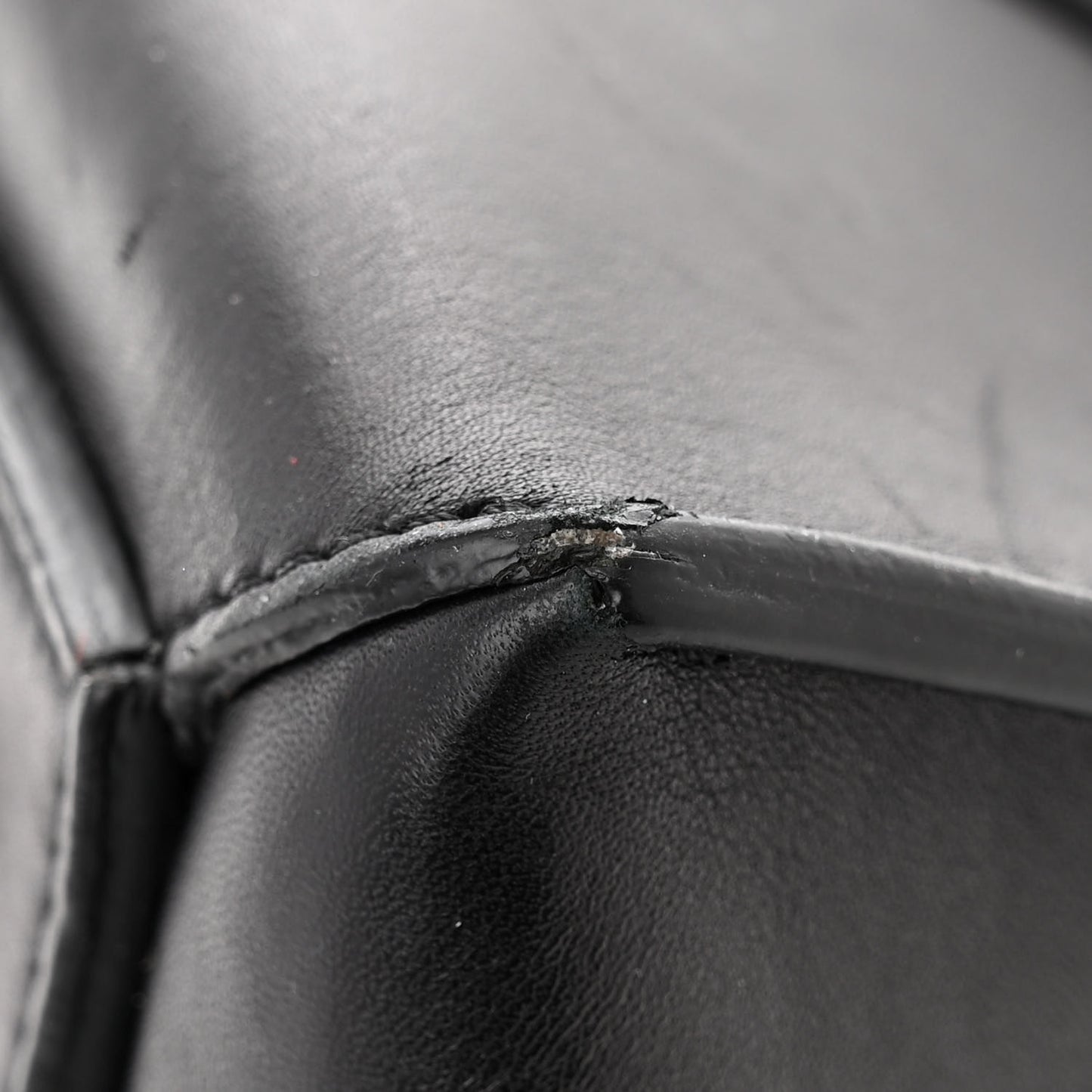 Pony Hair Medium Edge Shoulder Bag Vermillion