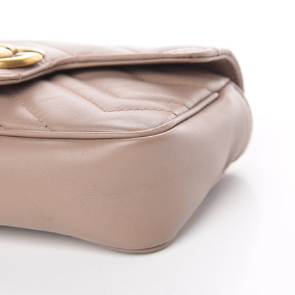 Gucci Calfskin Matelasse Super Mini GG Marmont Shoulder Bag Porcelain Rose 9 of 12