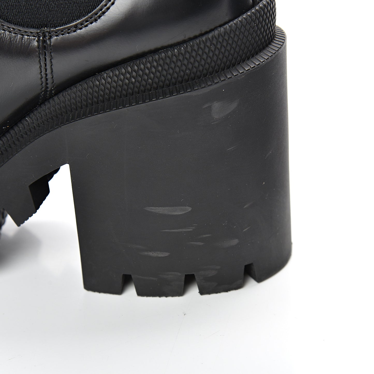 Calfskin Crystal GG Trip Chelsea Ankle Boots 37.5 Black