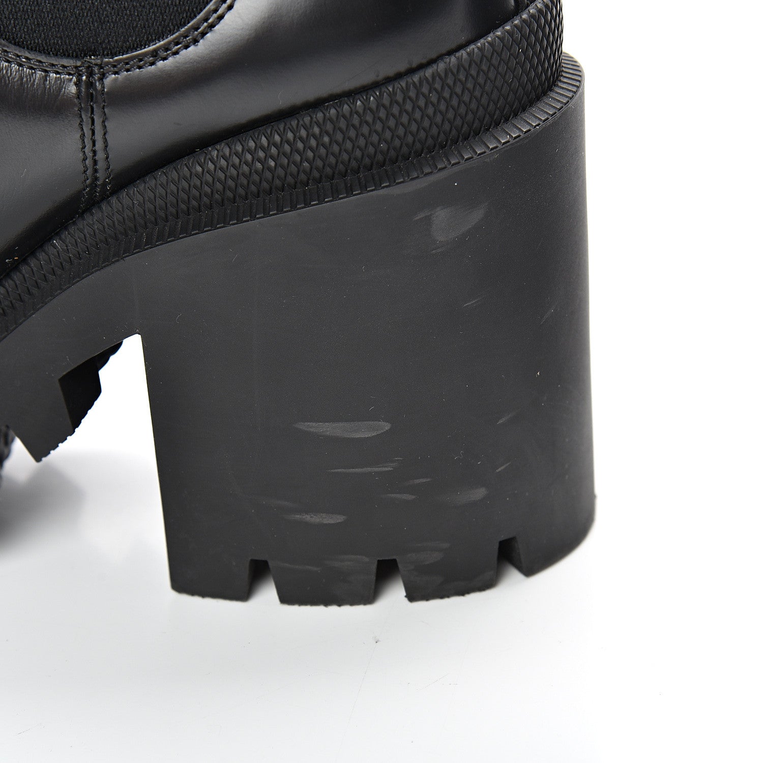 Gucci Calfskin Crystal GG Trip Chelsea Ankle Boots 37.5 Black 9 of 14