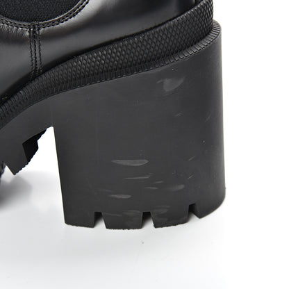 Gucci Calfskin Crystal GG Trip Chelsea Ankle Boots 37.5 Black 9 of 14