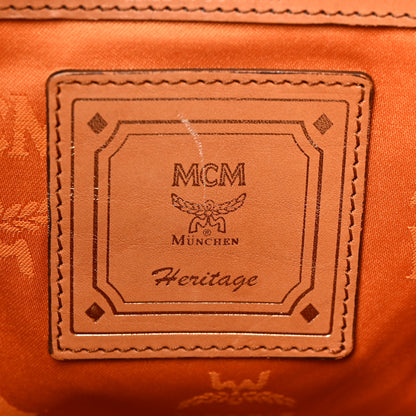 MCM Visetos Medium Vintage Pocket Backpack Cognac 7 of 26