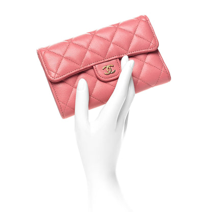 Chanel Caviar Quilted Medium Flap Wallet Pink 2 of 11