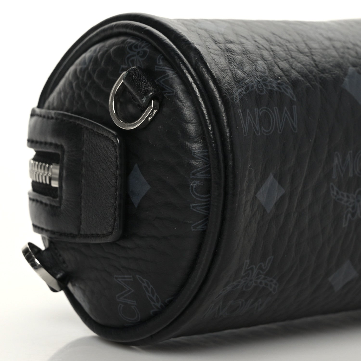 MCM Visetos Mini Barrel Crossbody Bag Black 5 of 6