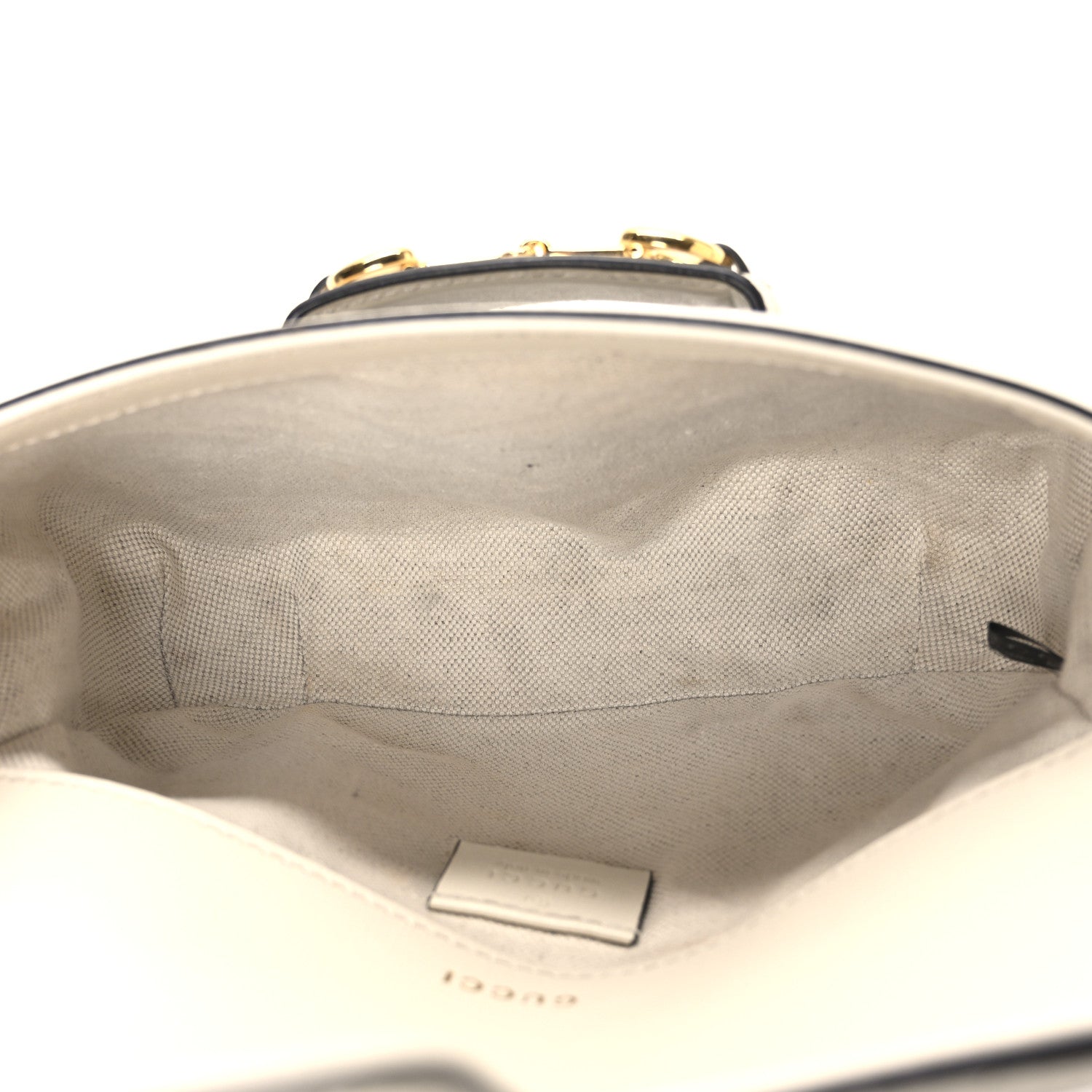 Gucci GG Supreme Monogram Web Mini Horsebit 1955 Shoulder Bag Beige Mystic White 5 of 11