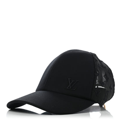 Louis Vuitton Monogram Mesh Cotton Cap M Black 1 of 7