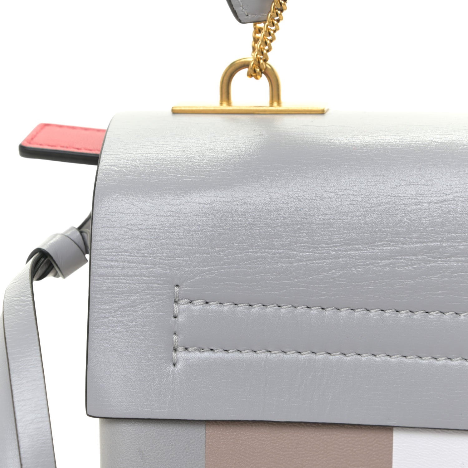 Valentino Garavani Smooth Calfskin Medium Colorblock Vring Shoulder Bag Pastel Grey 16 of 21