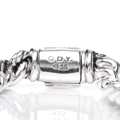David Yurman Sterling Silver Pave Diamond 6mm Petite ID Bracelet 4 of 4