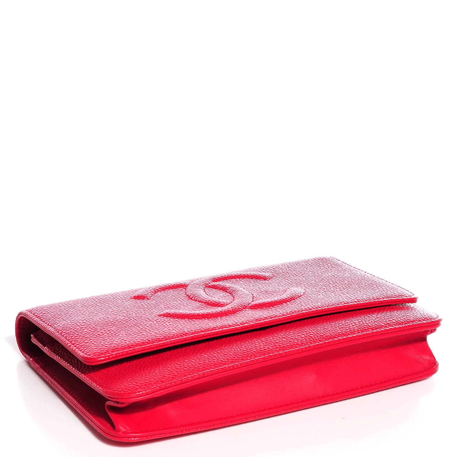 Chanel Caviar Timeless CC Wallet on Chain WOC Pink 4 of 9
