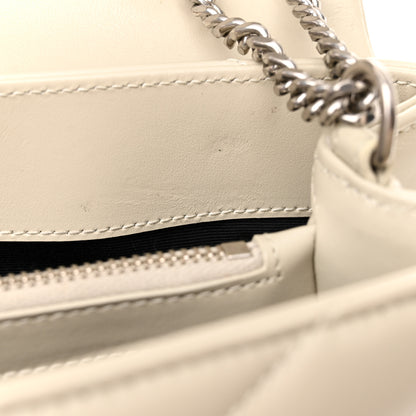 Saint Laurent Calfskin Y Quilted Monogram Small Loulou Chain Satchel Crema Soft 13 of 15