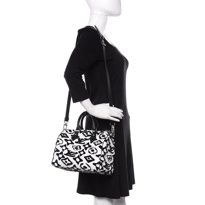 Louis Vuitton X UF Tufted Monogram Speedy Bandouliere 25 White Black 2 of 11
