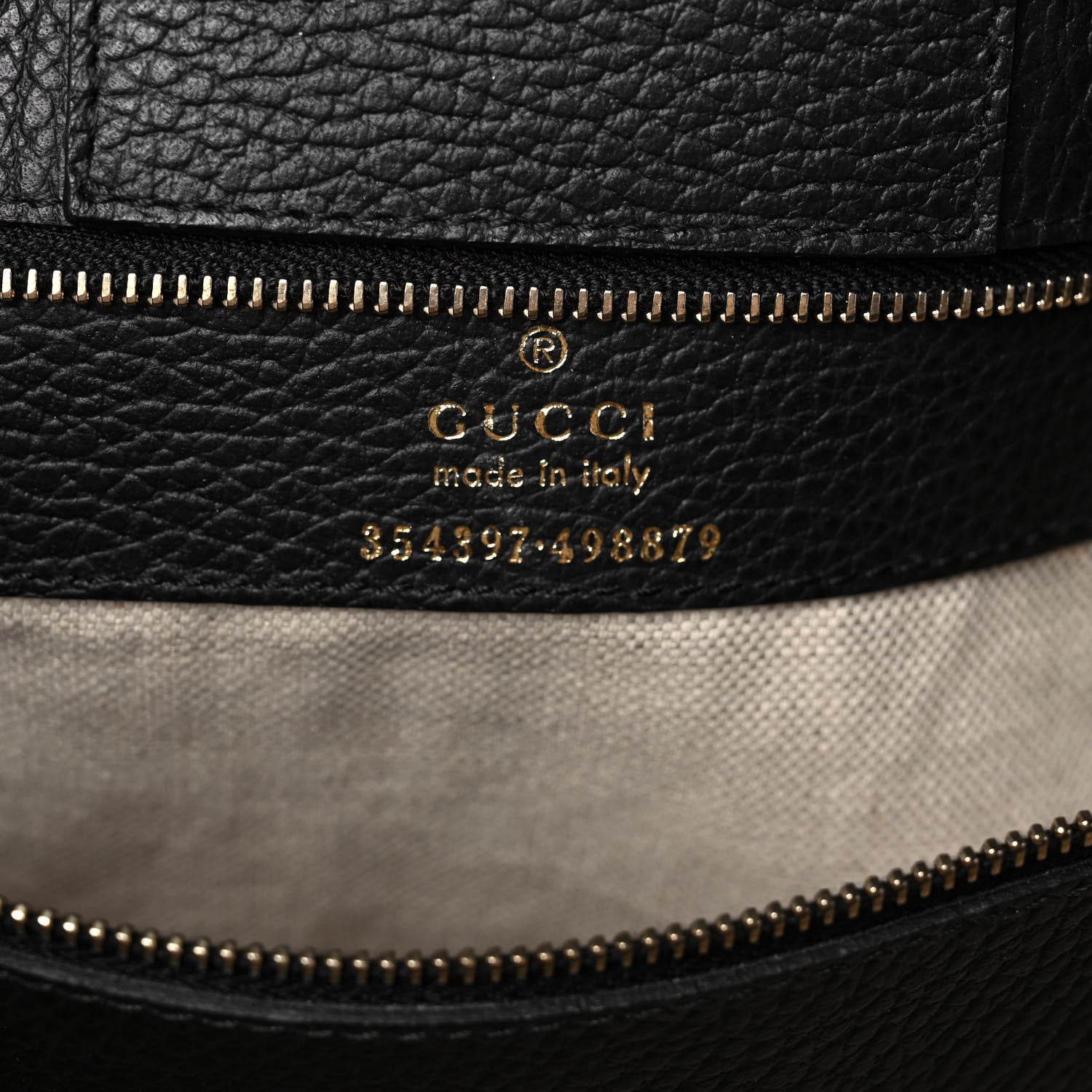Gucci Pebbled Calfskin Medium Swing Tote Black 6 of 16