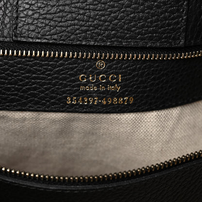 Gucci Pebbled Calfskin Medium Swing Tote Black 6 of 16