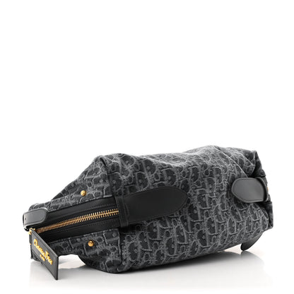 Christian Dior Oblique Denim Medium D-Journey Bag Grey 4 of 10