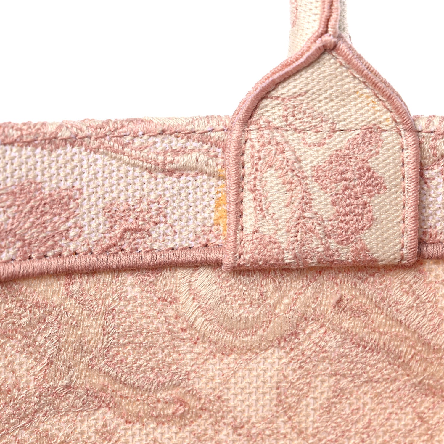 Christian Dior Canvas Embroidered Medium Dioriviera Toile De Jouy Book Tote Rose 10 of 13