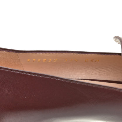Gucci Malaga Kid Zumi Mid Heel Loafers 37.5 Vintage Bordeaux 9 of 9