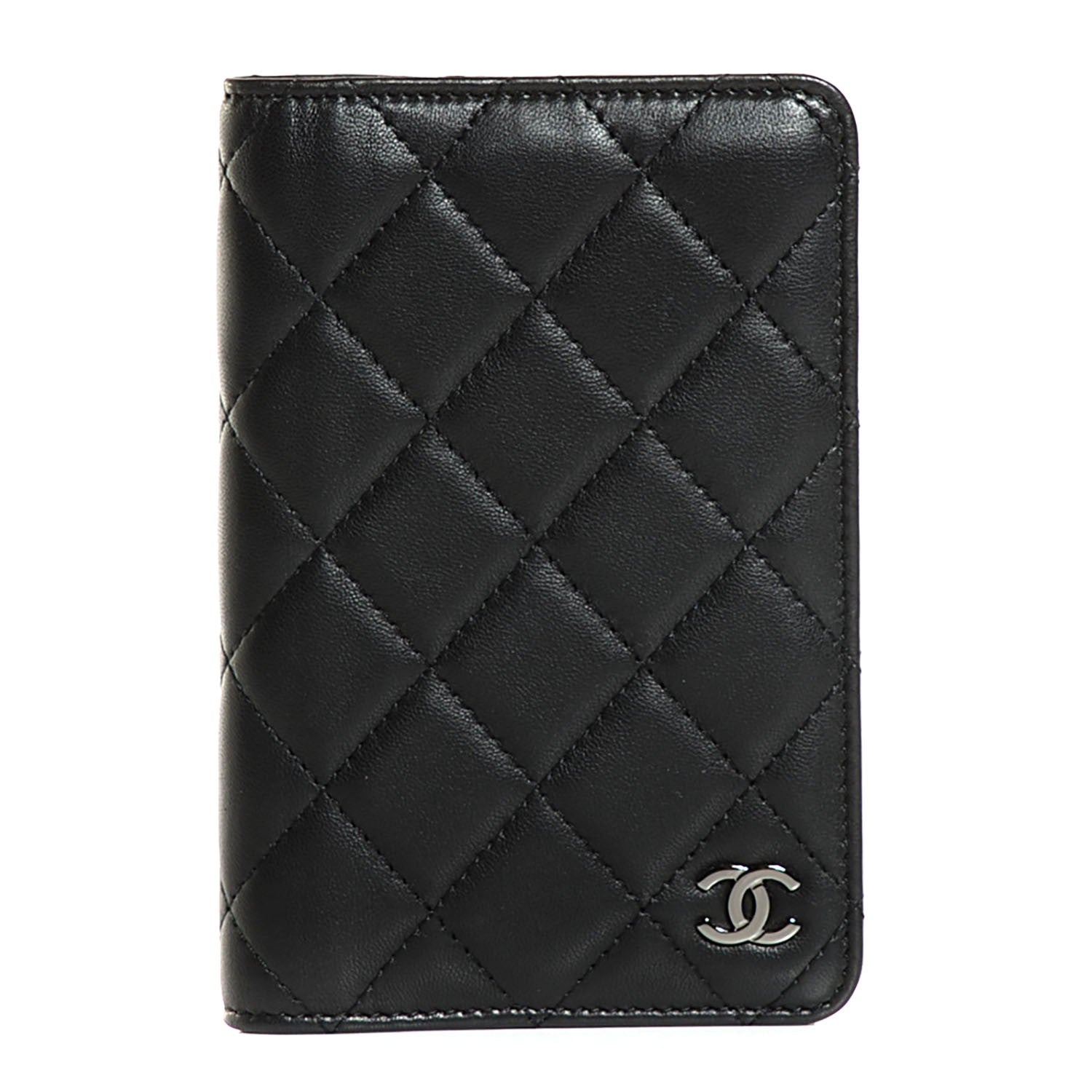 Chanel Lambskin Quilted Passport Holder Black 1 of 8