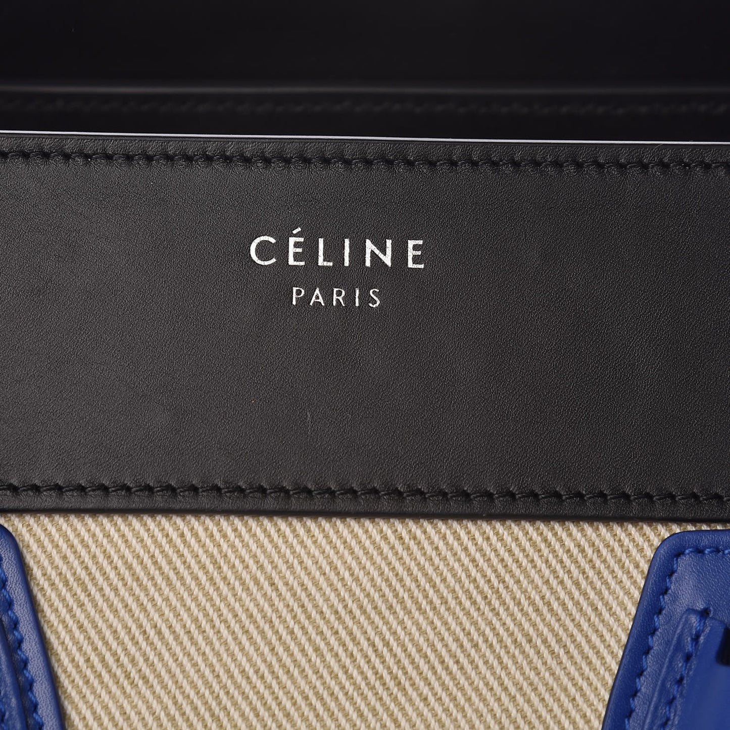 Canvas Smooth Calfskin Mini Tri-Color Luggage Indigo