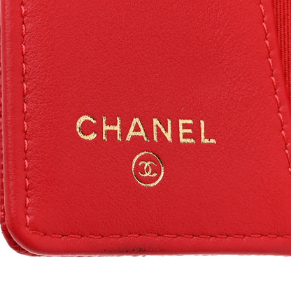 Chanel Caviar Quilted Classic 4 Key Holder Wallet Red 6 of 8