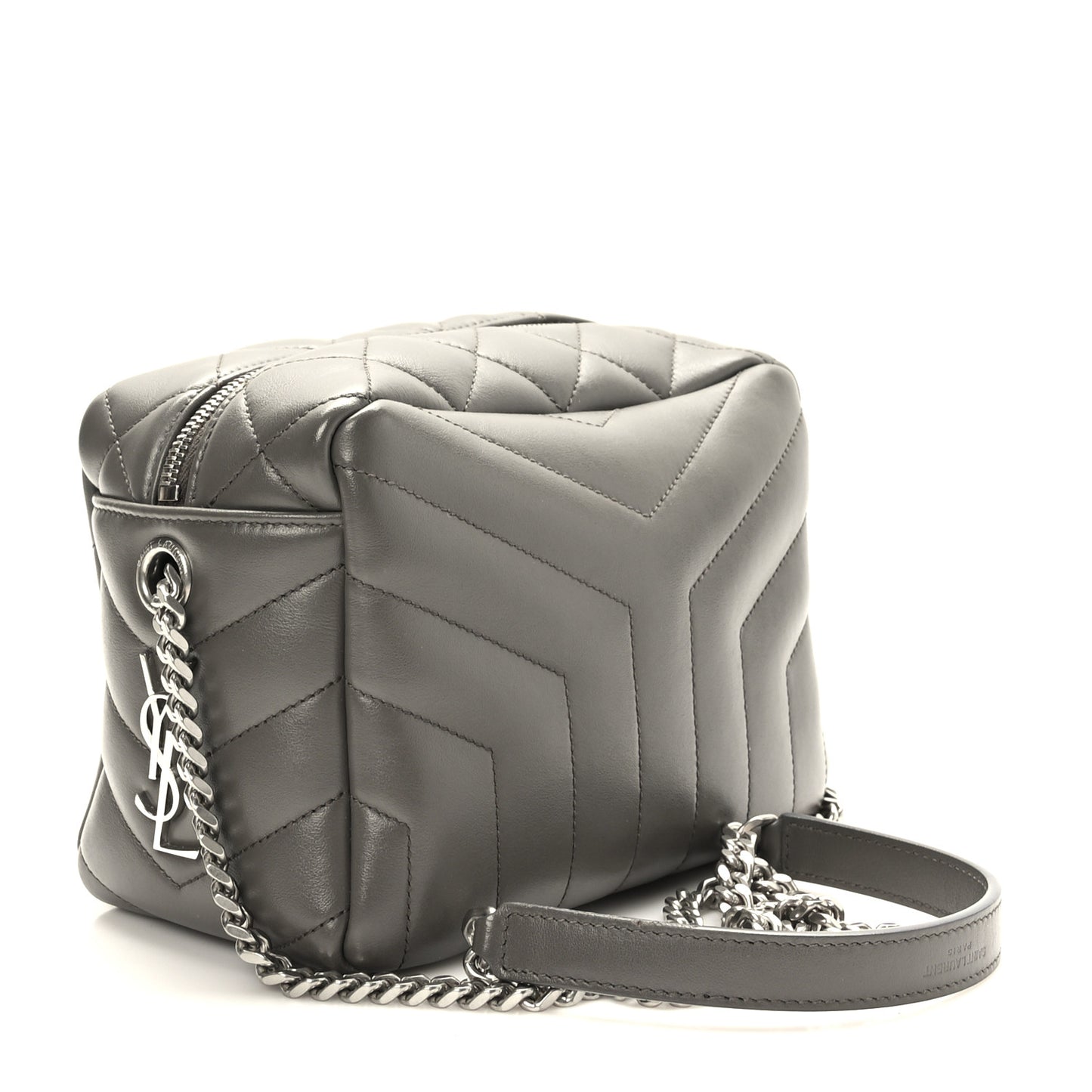 Calfskin Y Quilted Monogram Small Loulou Bowling Bag Earth