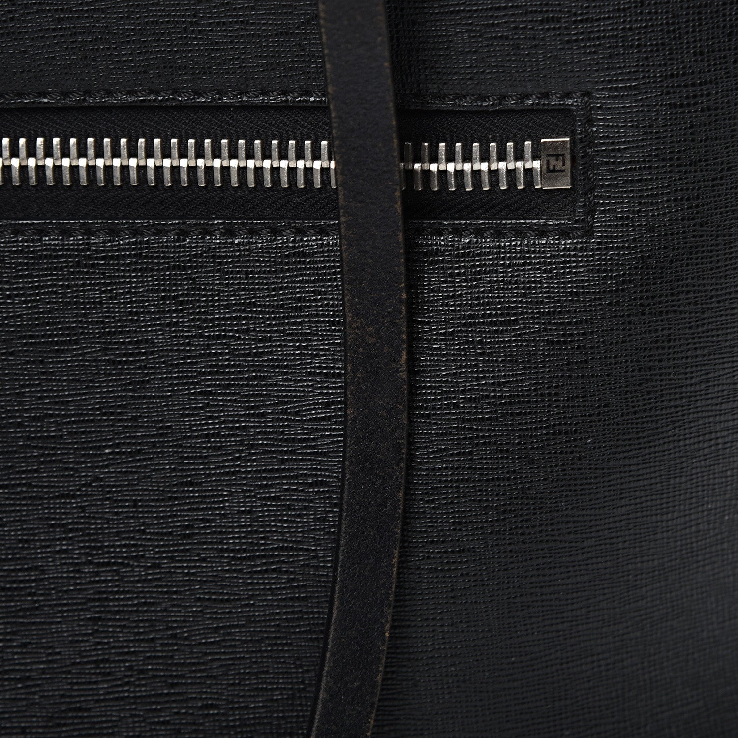 Fendi Vitello Elite Cuoio Monster Buggies Medium Roll Tote Black Multicolor Blue Cobalto 16 of 22
