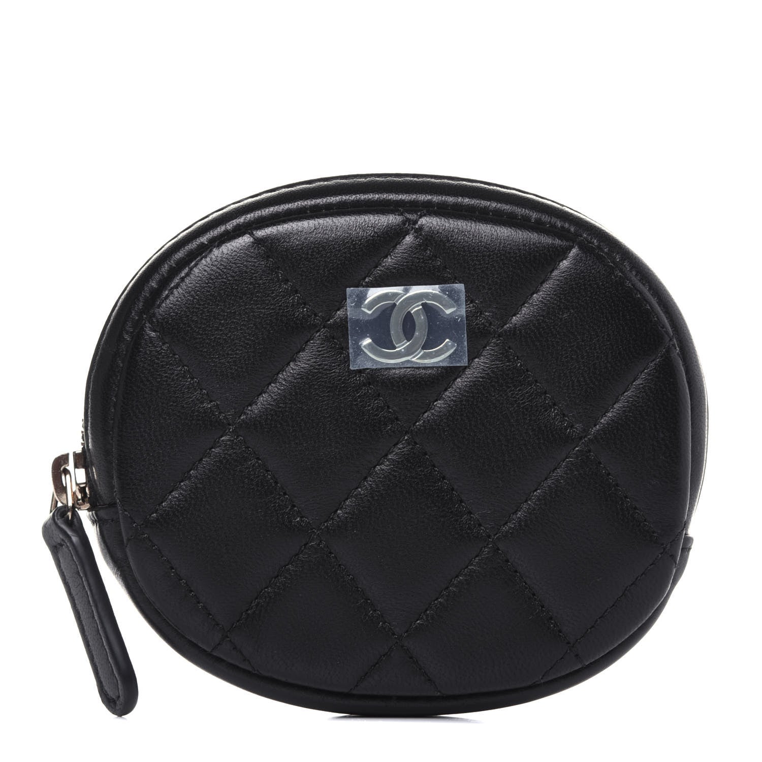 Chanel Lambskin Quilted Zip Around Classic Coin Purse Black 1 of 9