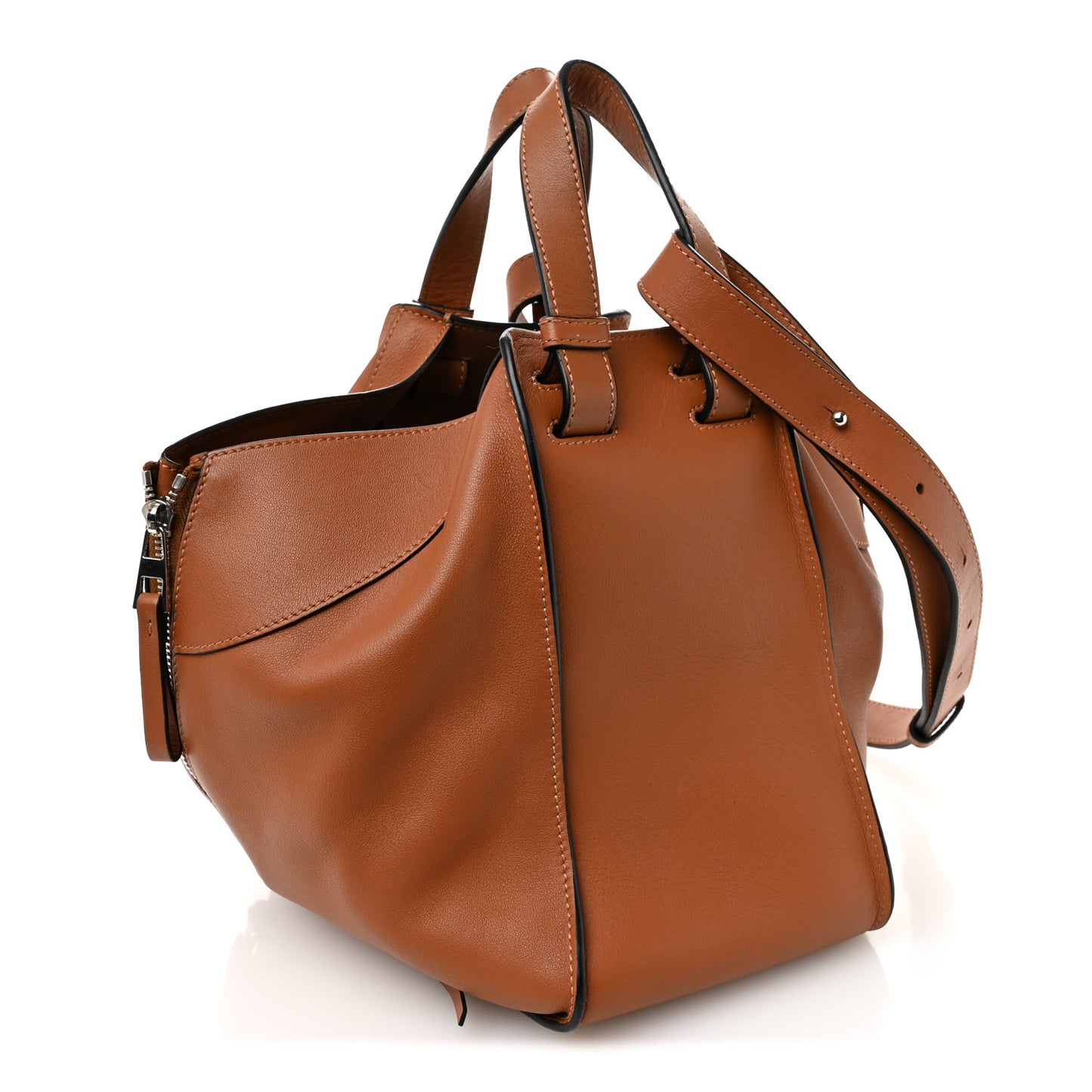 Calfskin Small Hammock Shoulder Bag Tan
