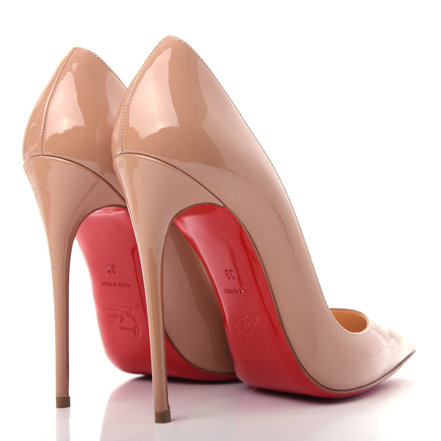 Christian Louboutin Patent So Kate 120 Pumps 38 Nude 4 of 10