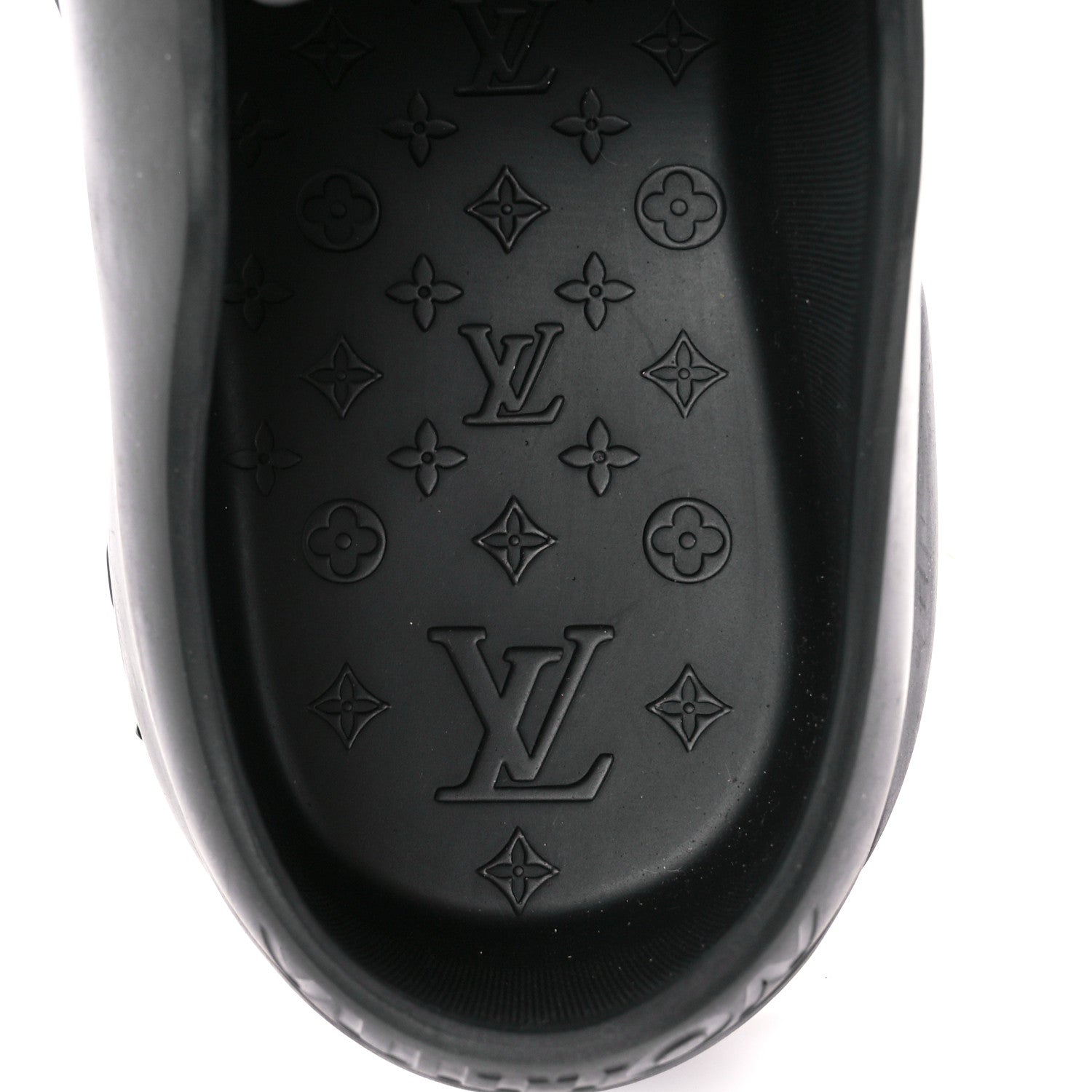Louis Vuitton Rubber Mens Shark Clogs 7 8 Black 9 of 11