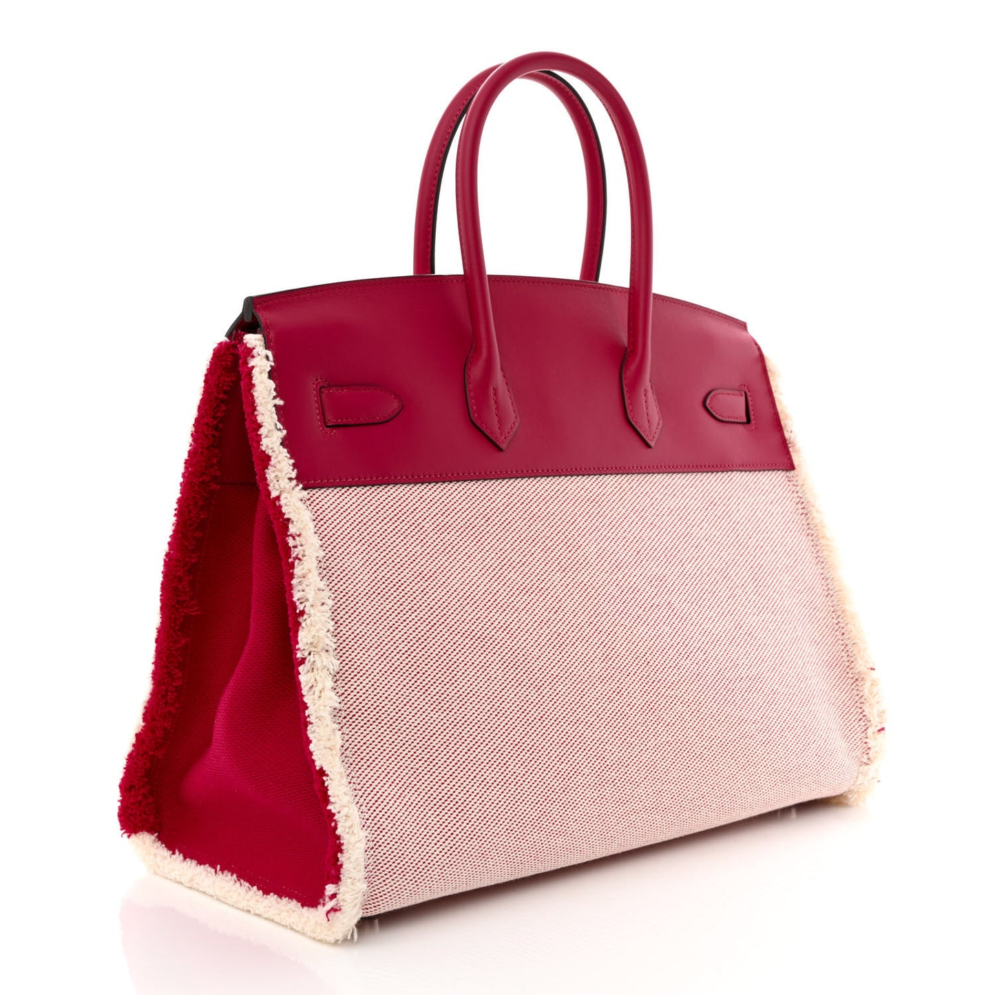 Swift Twill H Fray Fray Birkin 35 Framboise Ecru
