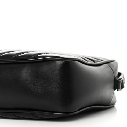 Saint Laurent Calfskin Matelasse Monogram Monochrome Lou Camera Bag Black 10 of 10