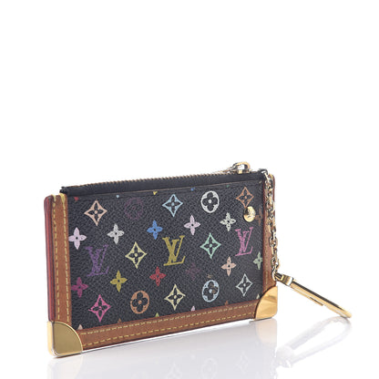 Louis Vuitton Monogram Multicolor Key Pouch Black 2 of 5