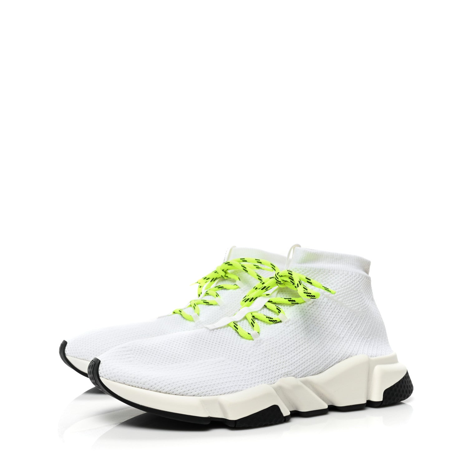 Balenciaga Knit Mens Speed Lace Up Sneakers 44 White 3 of 7