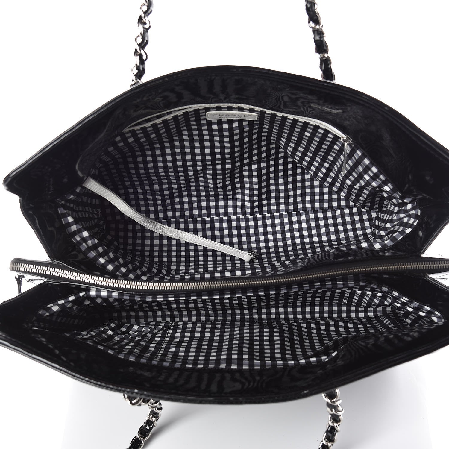 Chanel Vinyl Large Lipstick Tote Black 5 of 13