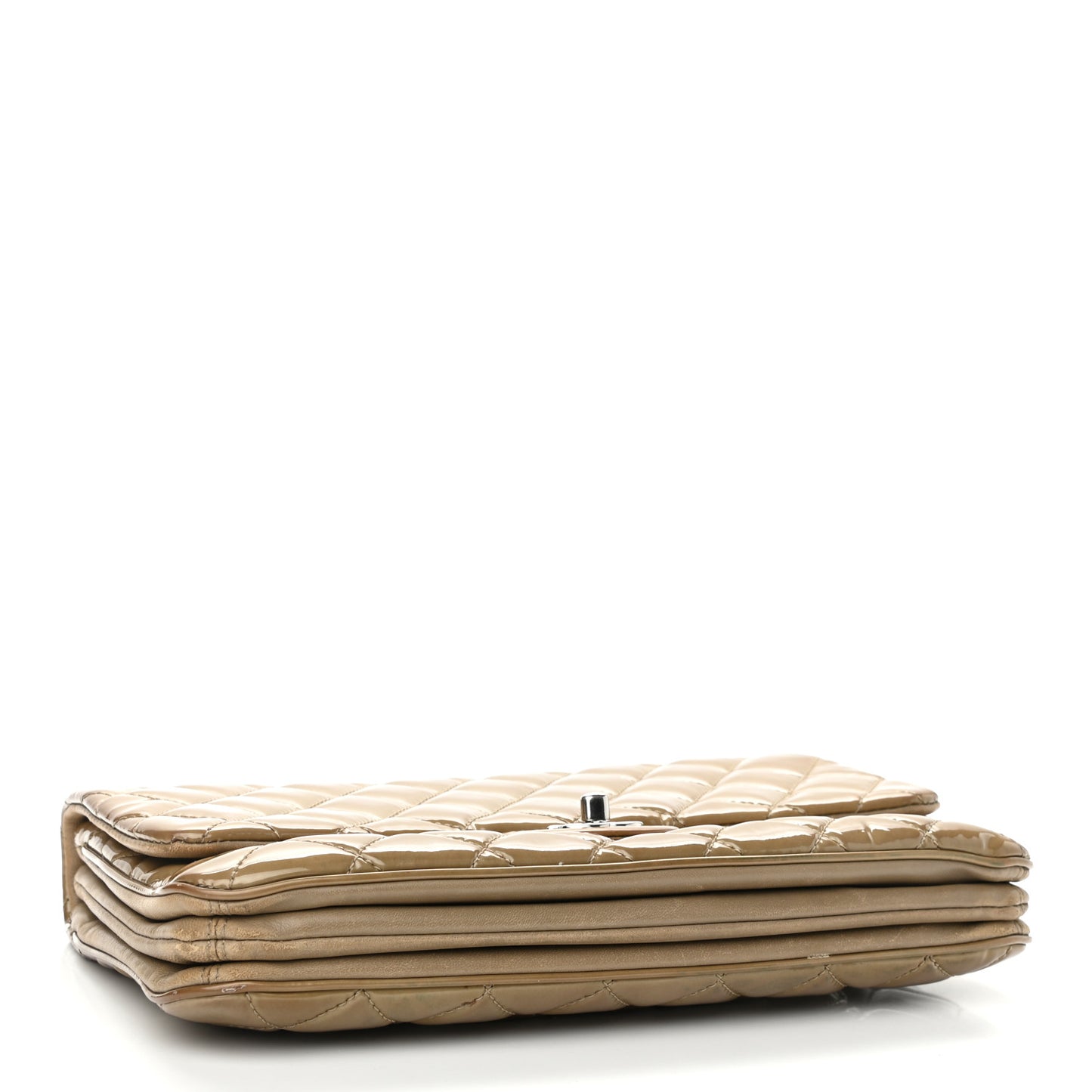 Patent Quilted 3 Jumbo Flap Light Brown